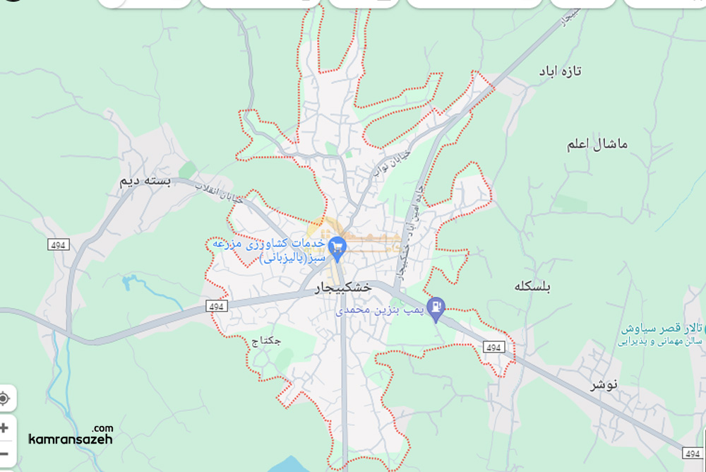 نقشه خشکبیجار